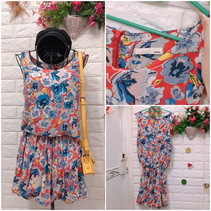 Đầm hoa xô tole Nhật dưới 65 kg