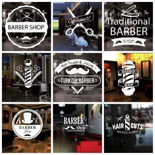 Miếng Dán Tường Trang Trí In Chữ welcome hair and Cạo Râu Bằng vinyl Chống Nước Tháo Được