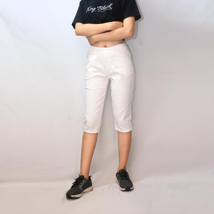 Quần short lửng kaki nữ co giản cao cấpQuần legging