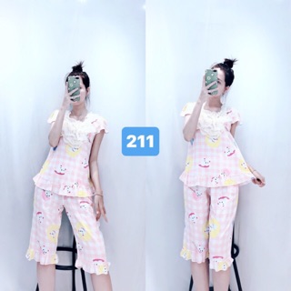 Đồ bộ tiểu thư, tay ngắn có ren