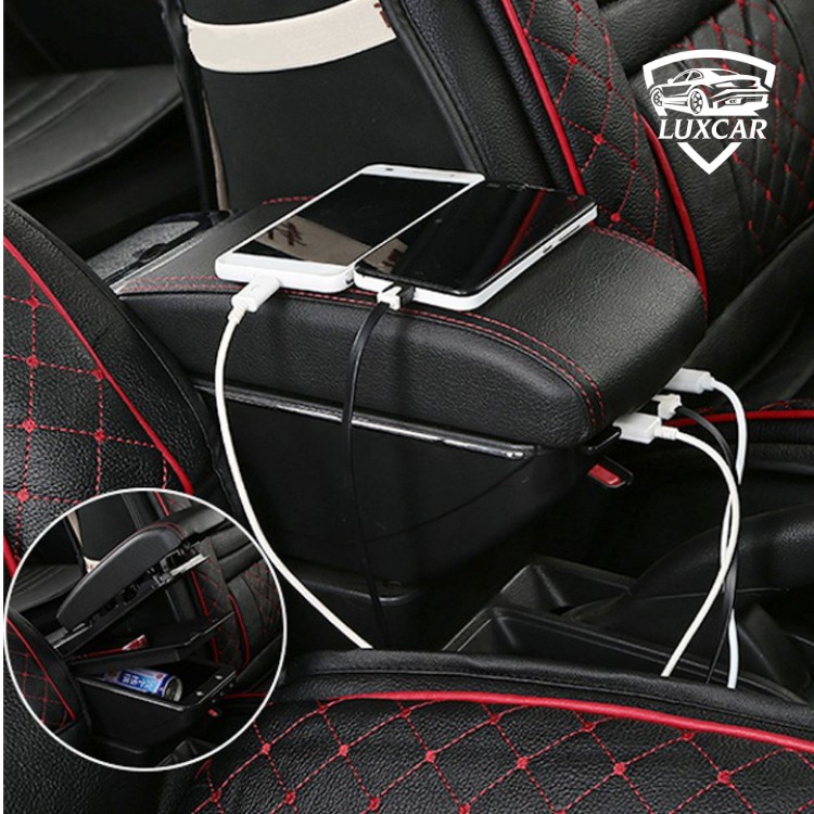 Hộp tỳ tay xe TOYOTA VIOS-YARIS 2014-2020 tích hợp cổng sạc USB | Chất liệu da PU cao cấp