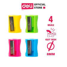 Combo 5 gọt chì deli-E0351 màu sắc ngẫu nhiên/Gọt chì mini Deli -E0351- Xanh lá/Xanh dương/Hồng/Vàng