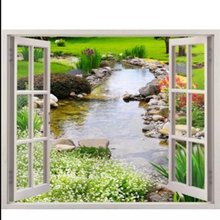 Tranh dán tường cửa sổ 3d vtc vt0233 - kt 110x90cm
