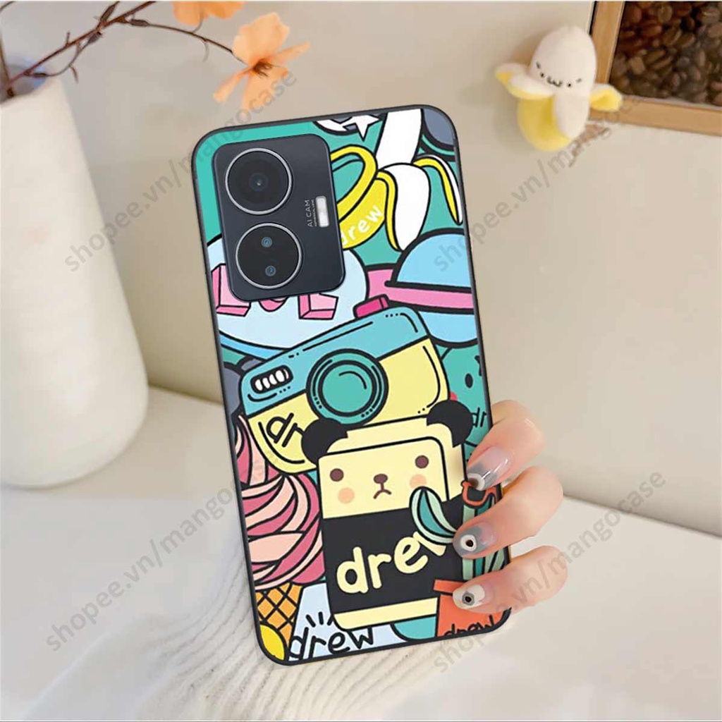 Ốp lưng điện thoại Vivo Y55 4G / 5G 2022 drew, kaws, bape cao cấp, vỏ ốp rẻ đẹp