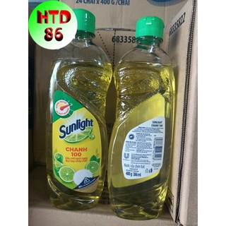Nước rửa chén Sunlight Chanh 100 chiết xuất chanh chai 386ml