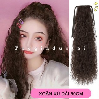 Tóc giả cho nữ cột / Tóc giả buộc xù dài 60cm