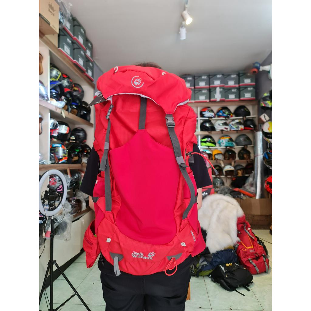 Balo chính hãng Jack Wolfskin 40 lít màu đỏ - Balo trekking,du lịch,dã ngoại