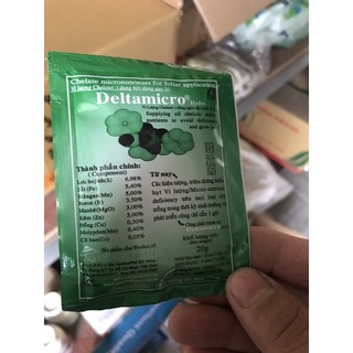 Phân bón lá trung vi lượng Deltamicro (bán sỉ 1hộp 50gói loại 20gr)