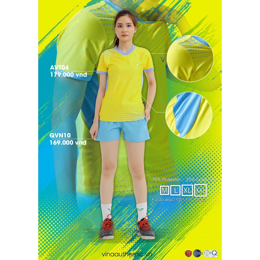Quần Thể Thao Nữ QVN10 2 lớp Vina Sport Chất Thun Poly Thấm Hút Mồ Hôi, Thoáng Mát, Co Dãn Tốt, Full Size, Đồ Tập Gym