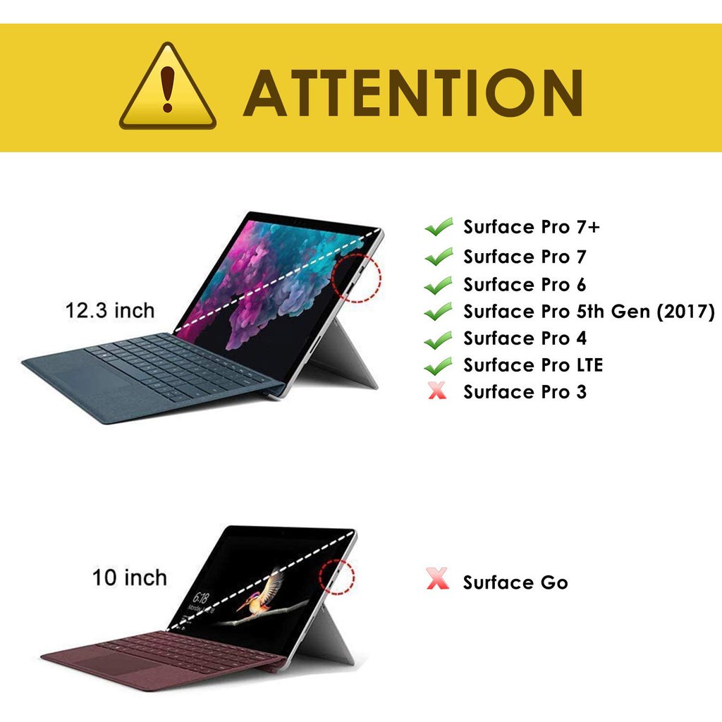 Bao Da Máy Tính Bảng Bảo Vệ Cho Microsoft Surface Pro 7 Plus 2021 / Pro7 / Pro 6 / Pro 5 / Pro 2017 / Pro 4 / Pro Lite
