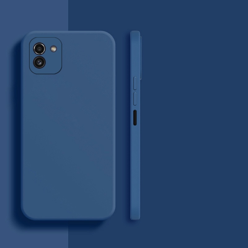 Ốp điện thoại silicon dáng vuông bảo vệ camera cho SAMSUNG GALAXY A03