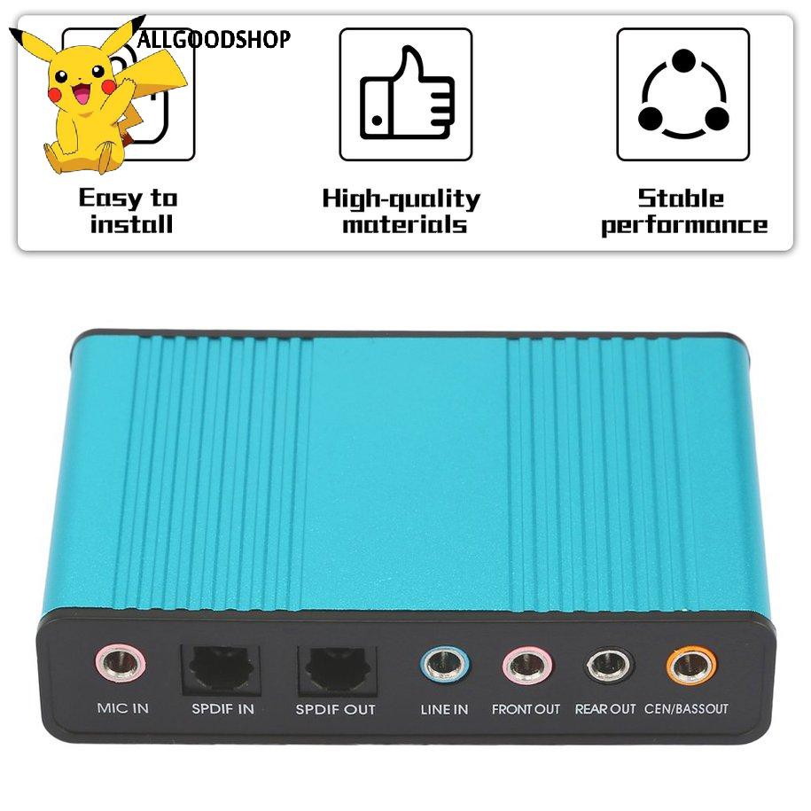 Card âm thanh quang học USB 5.1 USB 6CH