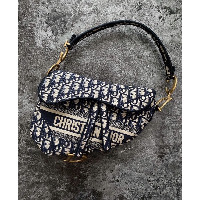 Túi yên ngựa hoạ tiết sz 24cm fullbox