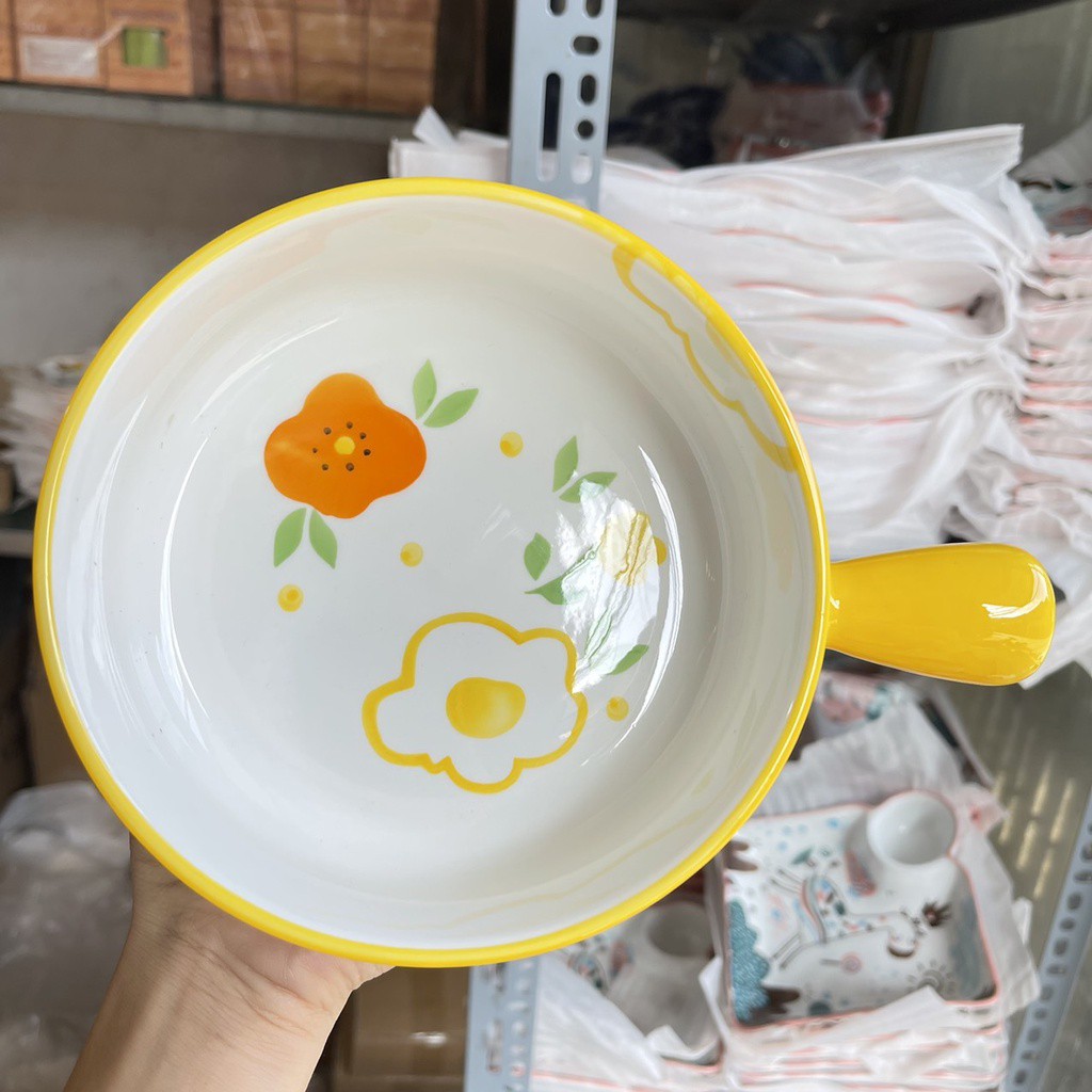 Bát Đĩa Decor🥣 Bát Ăn Cơm Bộ Màu Vàng Nhiệt Đới🥣 Chén Dĩa Sứ  Dễ Thương Cute Cao Cấp B91