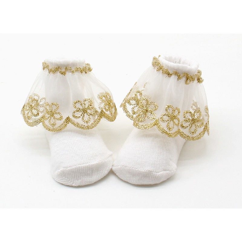 Vớ cotton phối ren xinh xắn đáng yêu cho bé