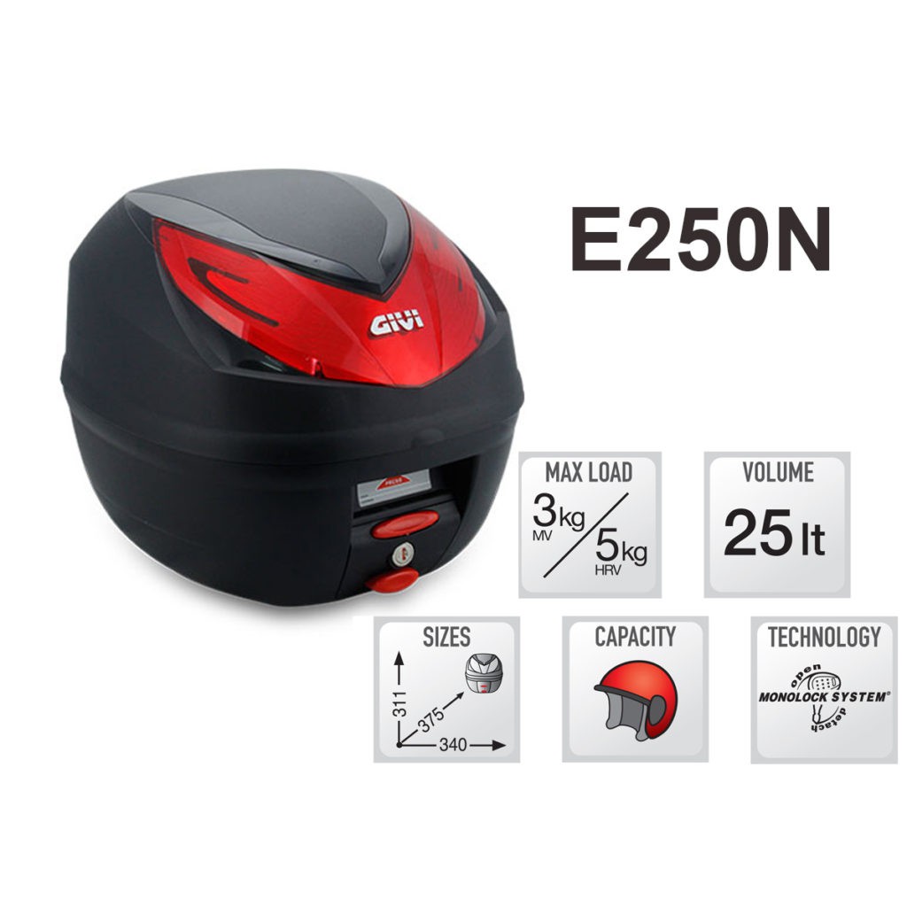 Thùng Givi gắn sau xe máy Tặng kèm đế