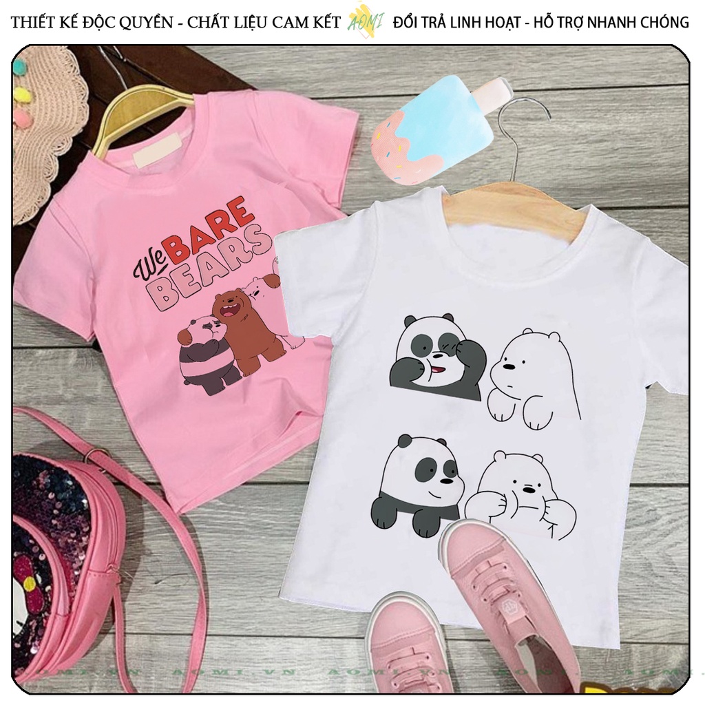 ÁO THUN WE ARE BEAR UNISEX PHÔNG NAM NỮ GIA ĐÌNH  CÓ SIZE TRẺ EM CHO BÉ TRAI GÁI