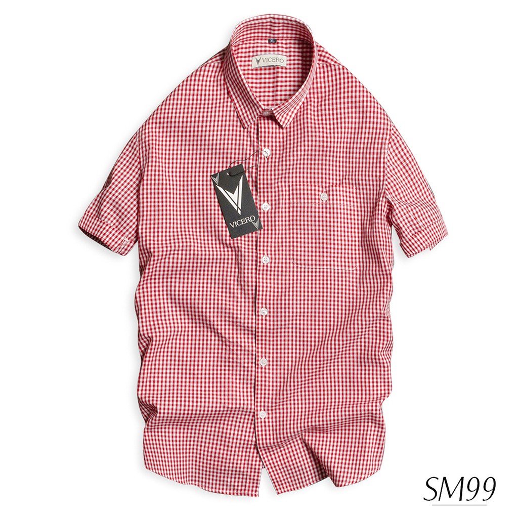 [Mã FAMALLT5 giảm 15% đơn 150K] Áo Sơ Mi Nam Cao Cấp kẻ Caro Thời Trang Nam VICERO | BigBuy360 - bigbuy360.vn