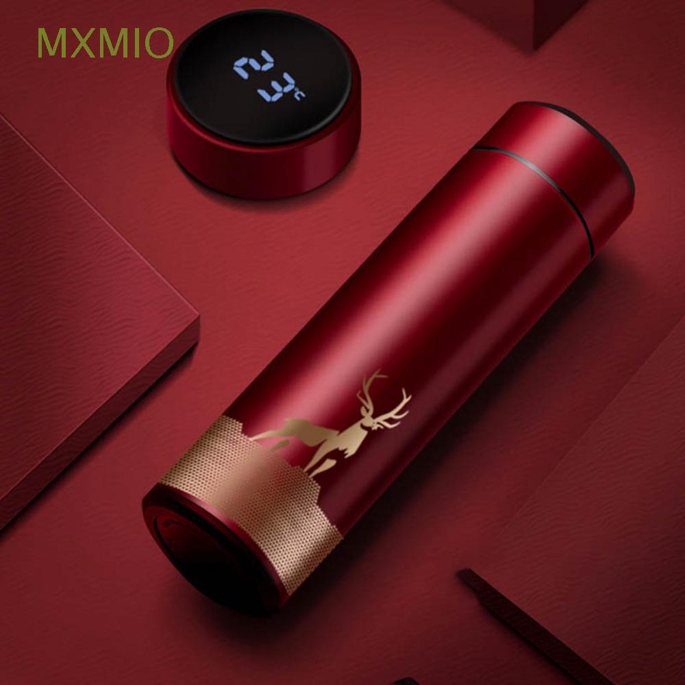 MXMIO 450ml Vacuum Flasks Stainless Steel Coffee Mug Thermo Cup Portable Drinkware for Travel Deer Pattern Insulated Bottle Smart Thermos/Multicolor