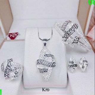 Bộ trang sức bạc ý phong cách