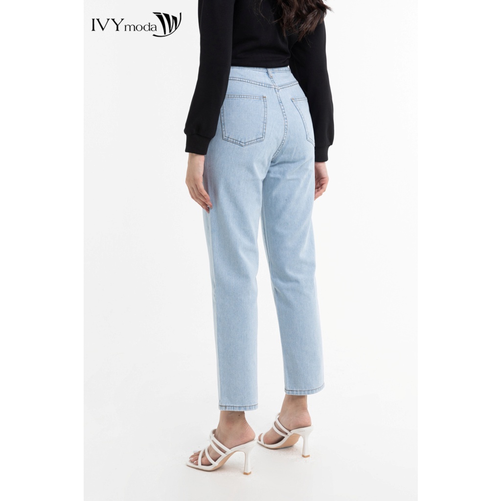 Quần jeans nữ ống đứng IVY moda MS 25M7791