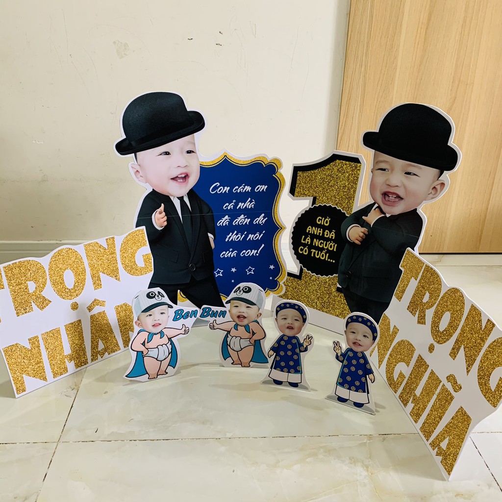 Combo hình Chibi bé trai bé gái có chân chống_Khách Thanh Thảo