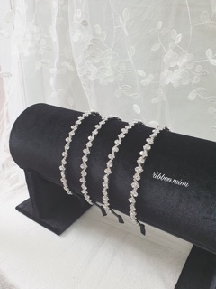 [ Hàng Thiết Kế ] Băng Đô Tóc Đính Đá Handmade Cao Cấp Ribbon.mimi Gemstone