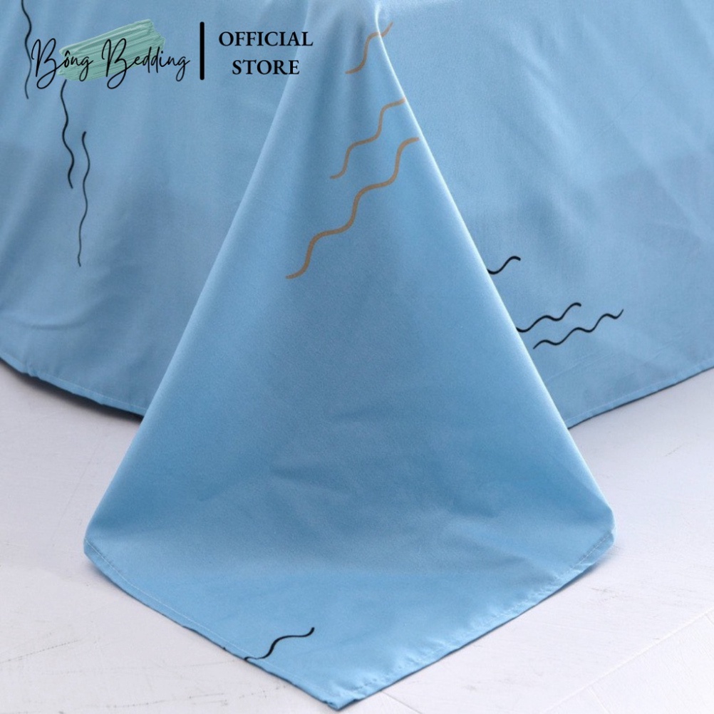 Bộ Chăn Ga Gối Cotton Poly Cá Trắng HIN BEDDING Miễn Phí Bo Chun