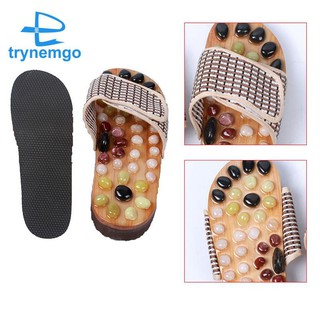 ۞Pebble Stone Foot Massage Slippers Reflexology Feet Health Shoes S