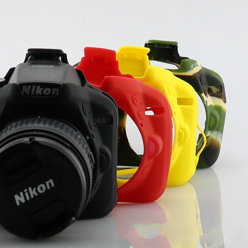 Casing Nikon D5300 Camera Bag Soft Silicone Rubber Protective Body Cover Case Skin