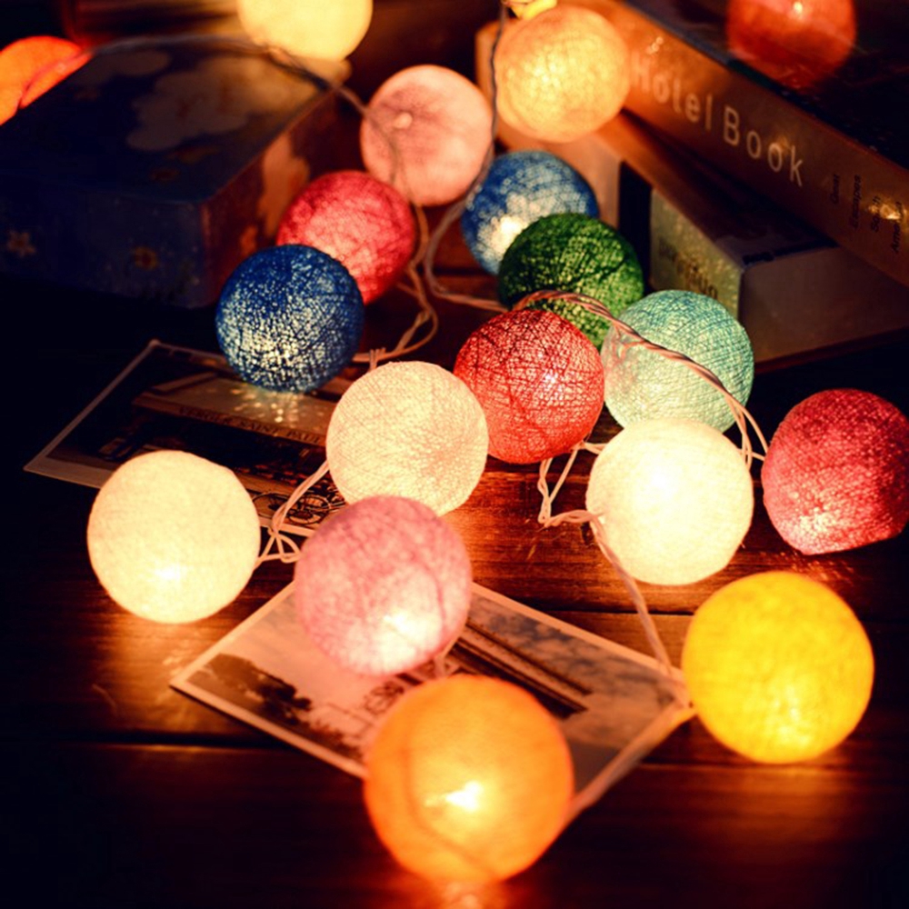 Dây đèn LED 20 bóng hình cầu trang trí đa dụng