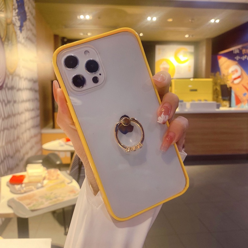 Bao điện thoại mềm trong suốt Kèm Giá Đỡ Nhẫn Cho Apple iphone 13 12 11 Pro Max XS XR 8plus iphone 12pro