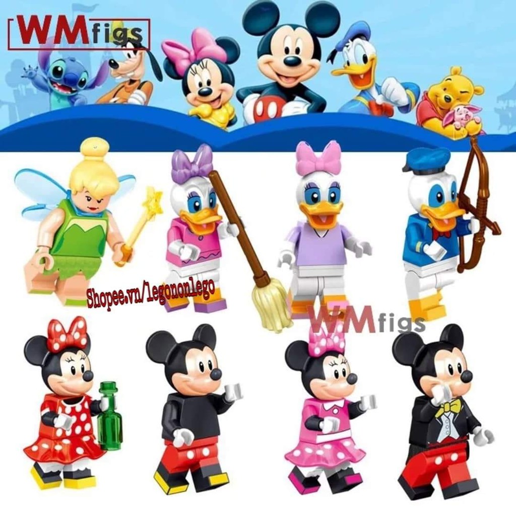 Minifigure các nhân vật disney mickey donald ... LELE