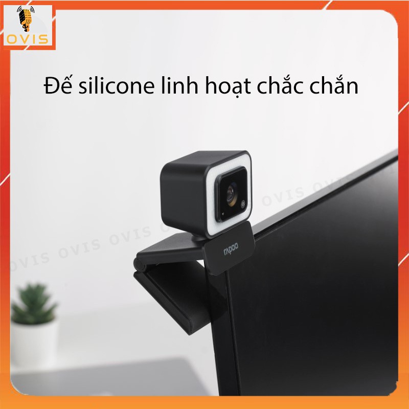 Rapoo C270L - Webcam Họp Trực Tuyến Lấy Nét Tự Động HD 1080p, Góc Siêu Rộng 105°, Giảm Tiếng Ồn Kép
