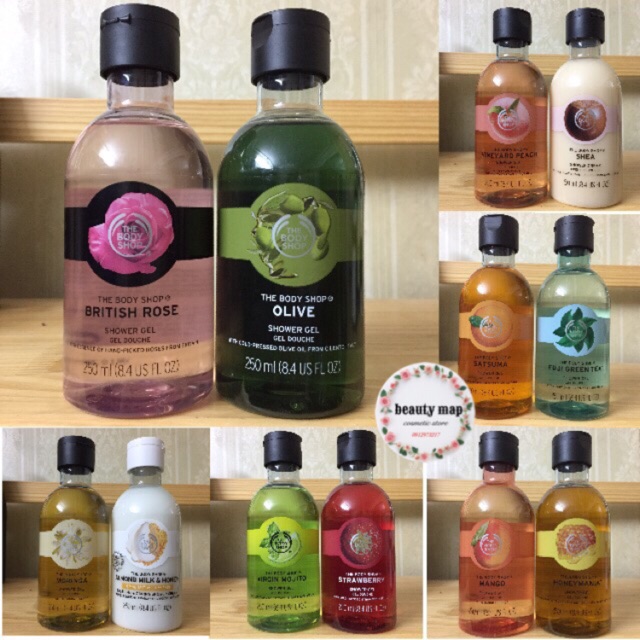 Set 2 chai sữa tắm The Body Shop #250ml