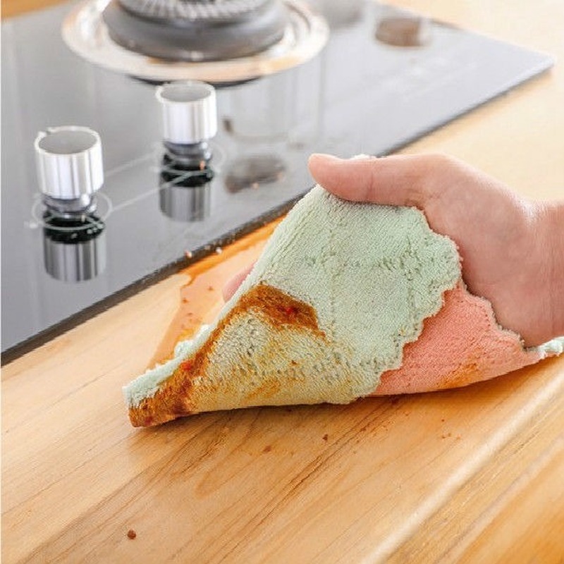 Khăn lau chén dĩa sợi nhỏ độ thấm cao tiện dụng cho nhà bếp
