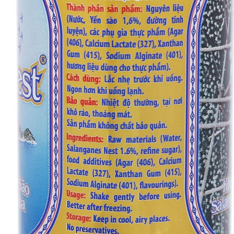 Lốc 6 lon nước yến sào Sanest Khánh Hòa 190ml date mới