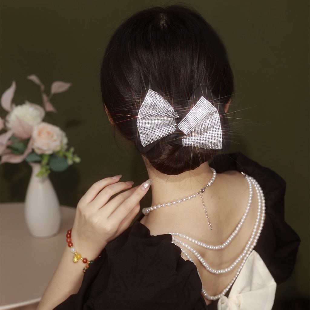 Dây Buộc Tóc Màu Trắng Đen Đơn Giản Phong Cách Hàn Quốc Cho Nữ