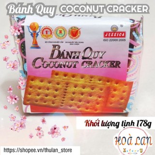 Bánh quy COCONUT CRACKER JESSICA® 178g / Bánh quy dừa vuông bọc giấy bạc