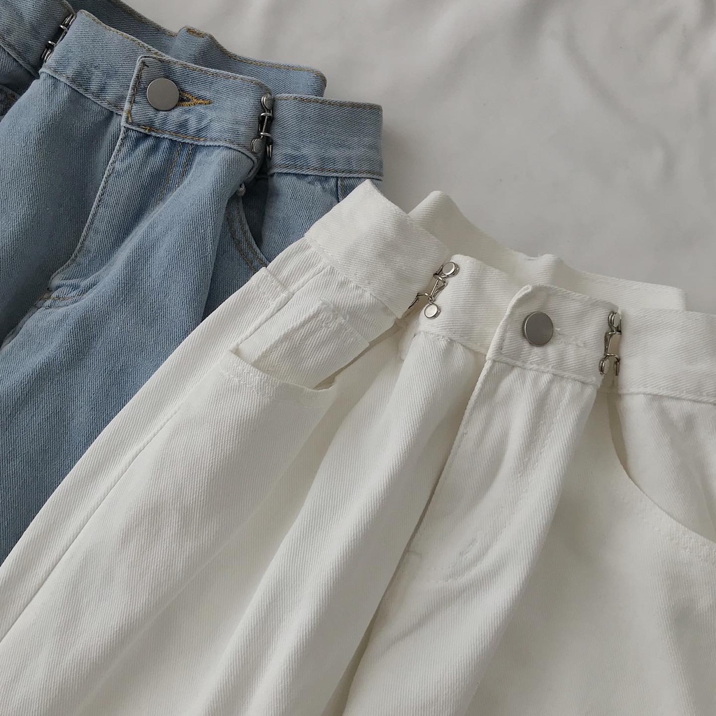 Quần Jean Ống Rộng JEM CLOSET Eo Cài Nhiều Màu Style Trẻ Trung Lên Form Siêu Xinh Edili 2887