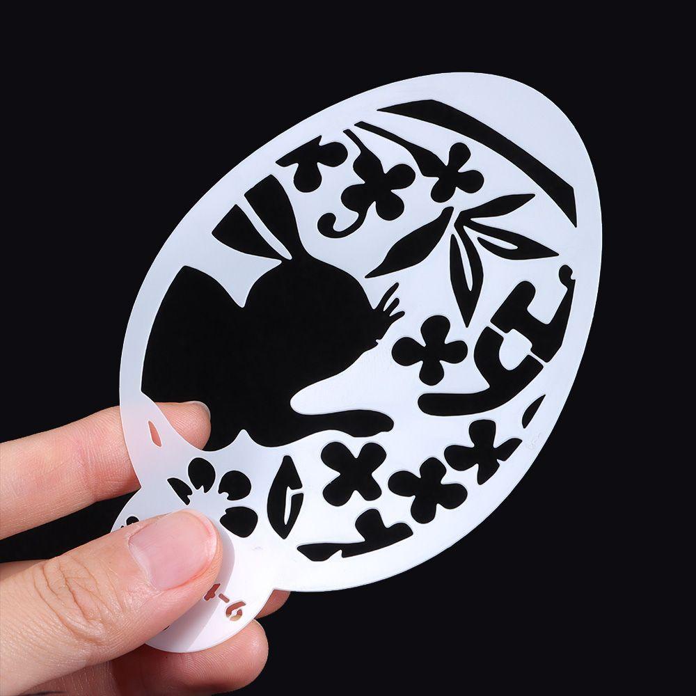 Set 8 Khuôn Tạo Họa Tiết Trứng Phục Sinh Trang Trí Bánh DIY