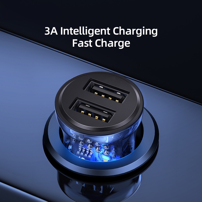 Cốc Sạc Nhanh Điện Thoại Di Động HdoorLink Mini Hai Cổng PD 3.0 3A 48W Cho Xe Hơi