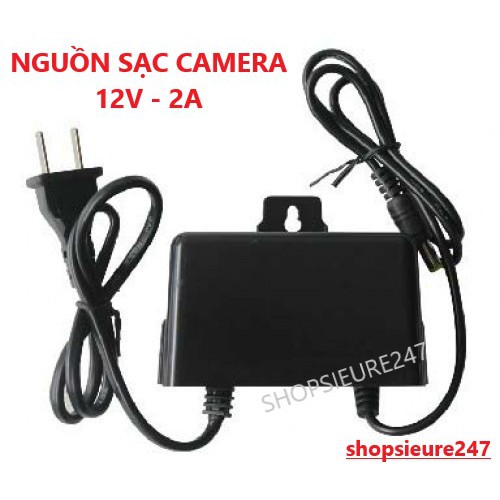 DÂY NGUỒN CAMERA 12V-2A CÓ MÓC TREO CHUẨN CHỐNG NƯỚC