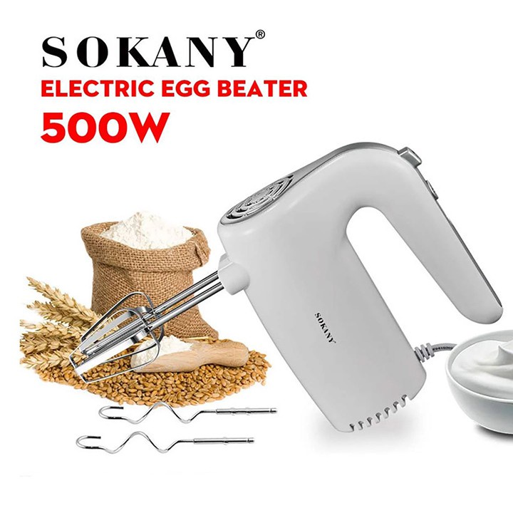 Máy đánh trứng cầm tay sokany 2 bộ que đánh