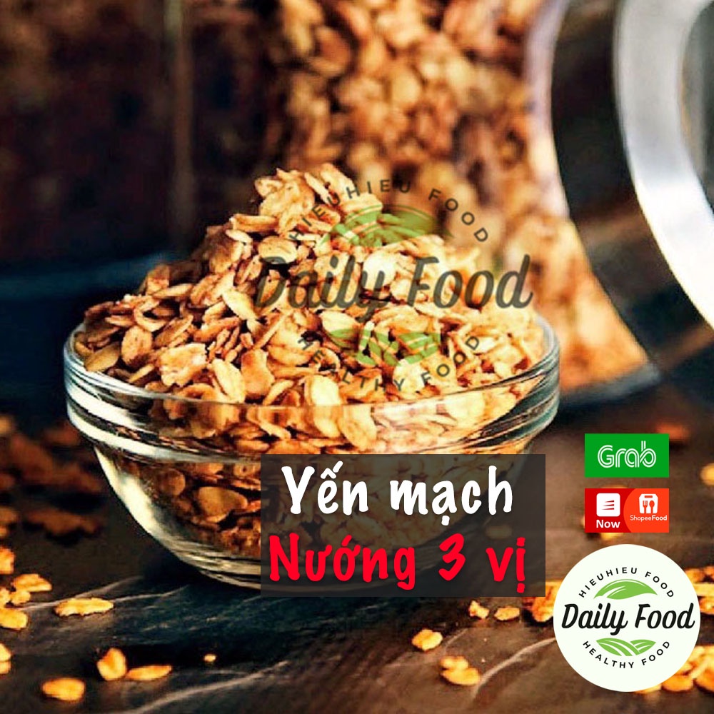 [Mã GROSALE giảm 10% đơn 150K] 500g Yến mạch giảm cân nướng 3 vị thơm ngon dễ ăn vị Mật Ong , Matcha , Socola Dailyfood