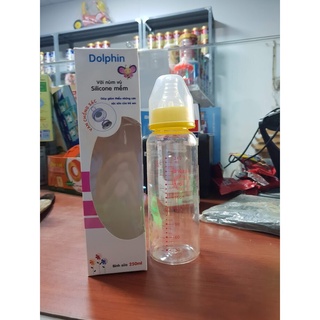 Bình sữa Dolphin cổ rộng 250ml chính hãng