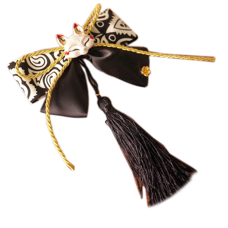 Kẹp Tóc Nơ Tua Rua Phong Cách Nhật Bản Cho Nữ