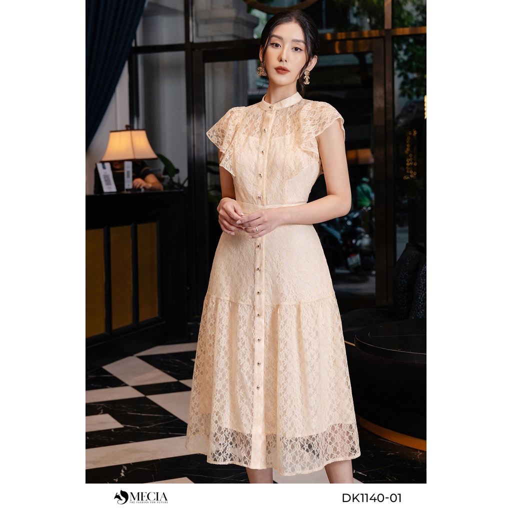 Đầm MECIA DK1140-01 Đầm ren xòe tay cánh tiên