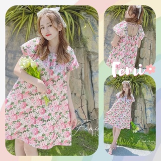 Đầm Hoa Babydoll, đầm hoa nhí, váy babydoll, đầm suông diện hè