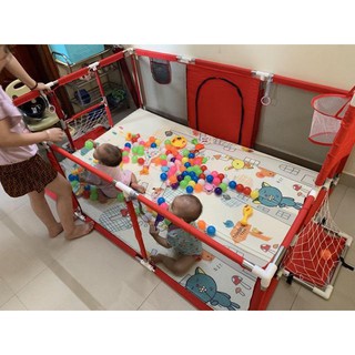 Quây cũi bóng rổ cỡ lớn quây cũi bóng cho bé 1m2x2m3